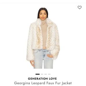 Generation Love Cream Leopard-Spot Faux Fur Jacket